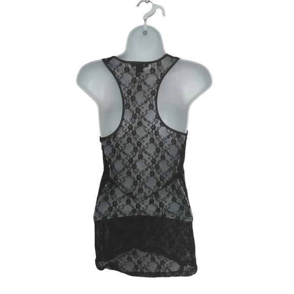 Altitude Sheer Black Lace Tank Top M - Picture 5 of 7